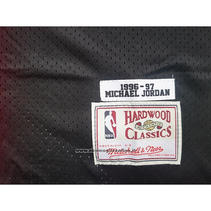 Maglia Chicago Bulls Michael Jordan #23 Split Nero Rosso